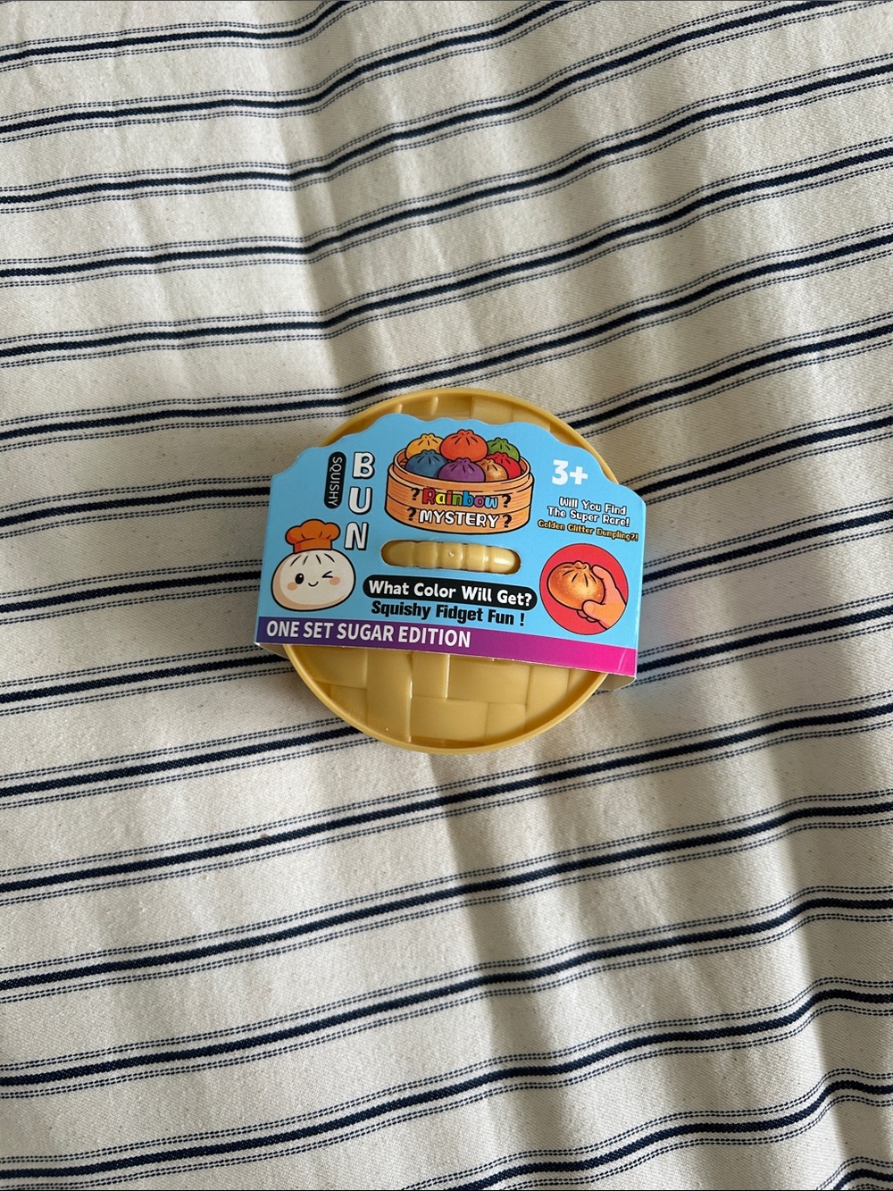 Bun Squishy Fidget Toy - glitter